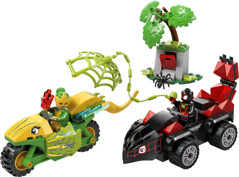 LEGO Marvel Spin og Electros jagt i dinosaurkøretøjer 11198