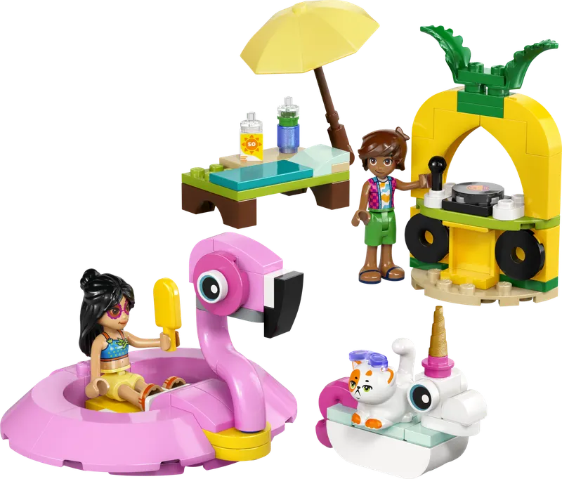 LEGO Friends Poolparty med enhjørning og flamingo 42658