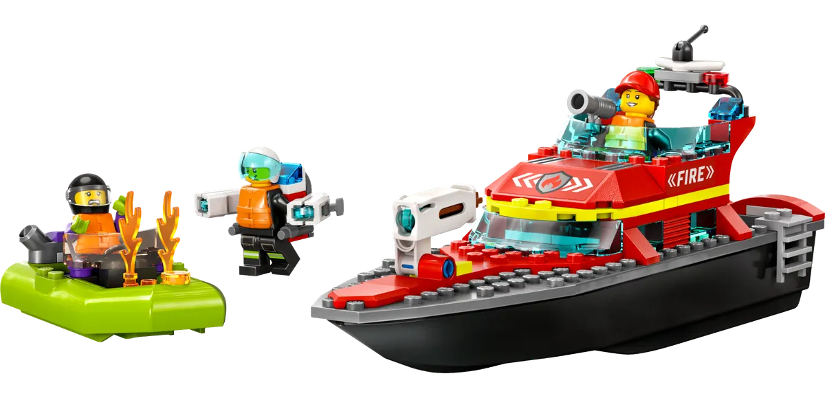 LEGO City Brandvæsnets redningsbåd 60373