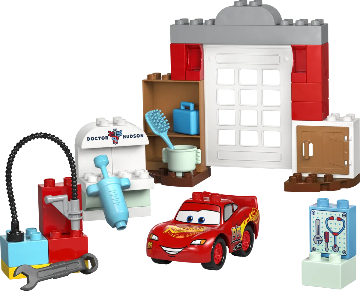 LEGO DUPLO® Lynet McQueens besøg i Docs værksted 10456
