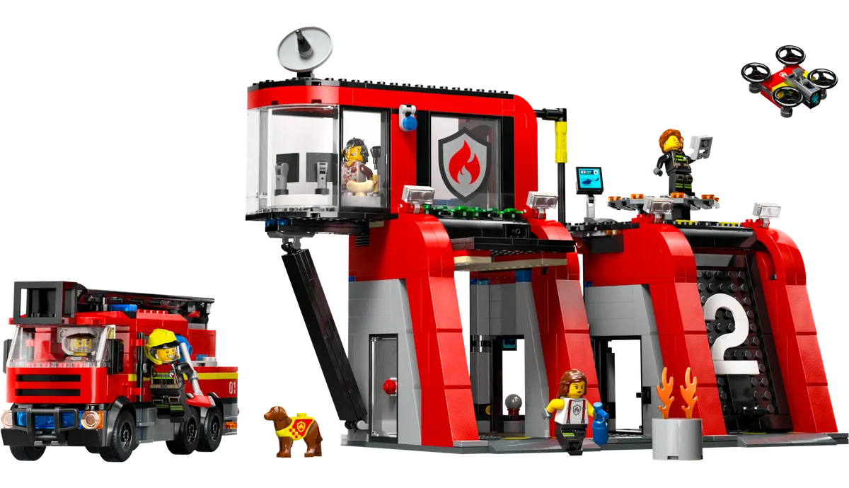LEGO City Brandstation med brandbil 60414