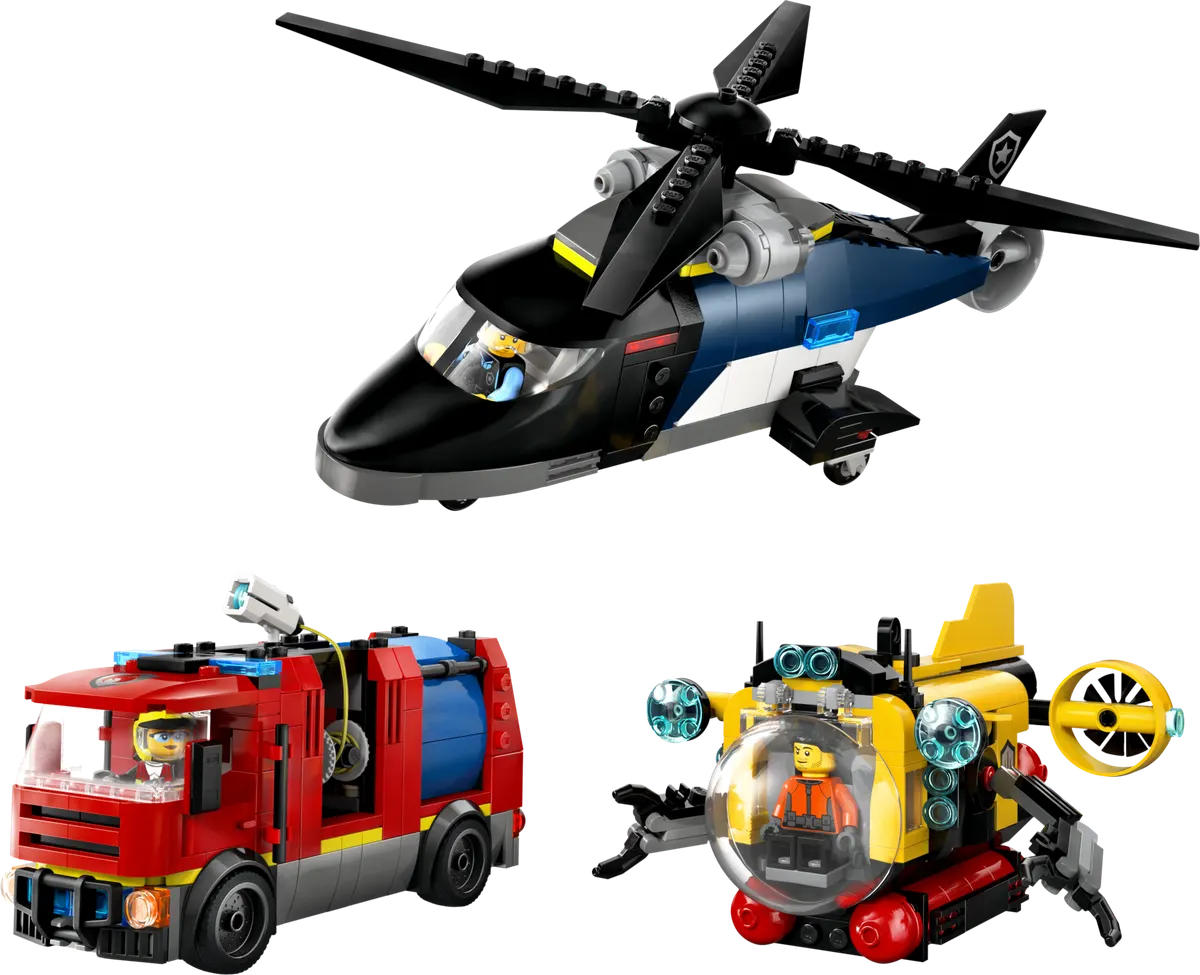 LEGO City Remix - helikopter, brandbil og ubåd 60462