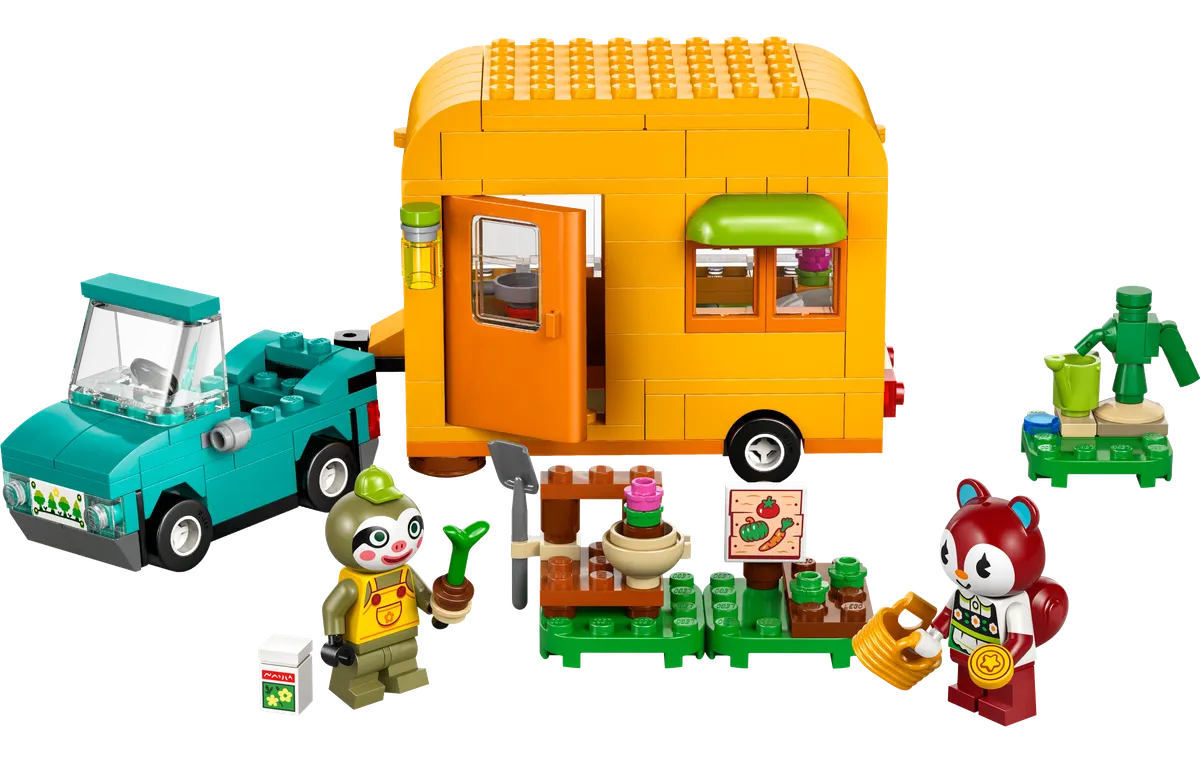 LEGO Animal Crossing™ Leif med campingvogn og havebutik 77054