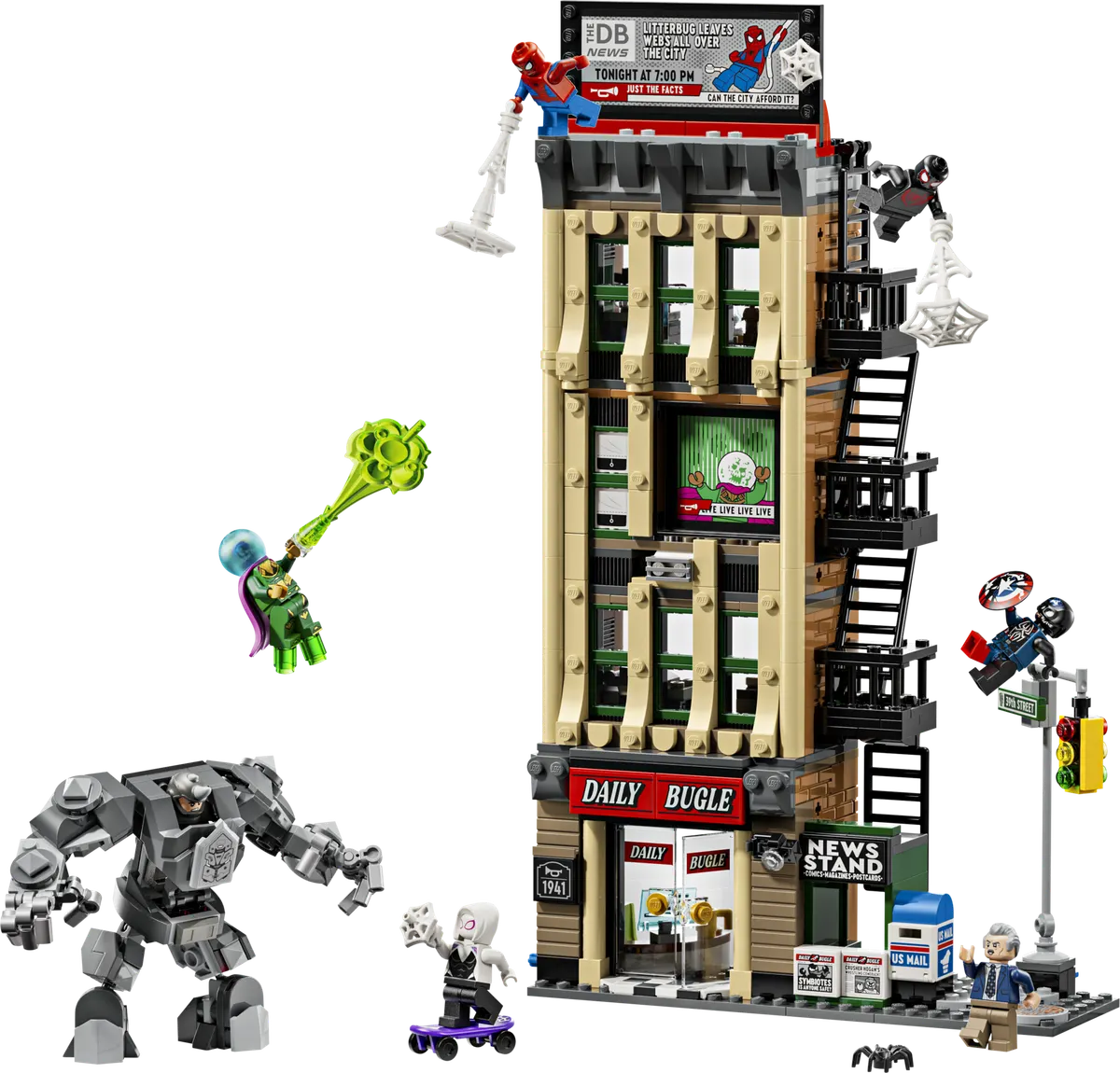 LEGO Marvel Spider-Man mod Mysterio: Daily Bugle 76342