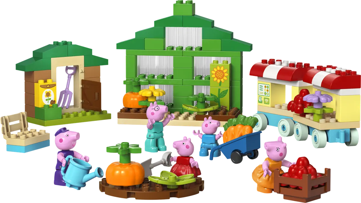 LEGO DUPLO® Peppa Pig Bedstefar Gris' have og drivhus 10461