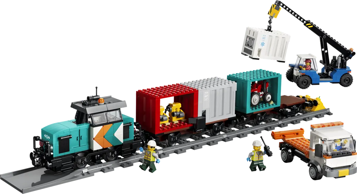 LEGO City Havnegodstog med kran og lastbil 60509