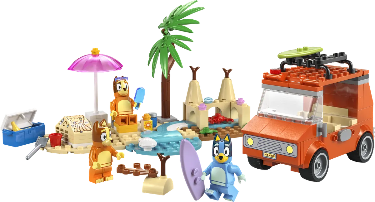 LEGO Bluey Blueys familie-biltur til stranden 11202