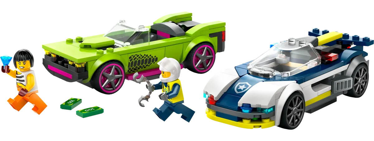 LEGO City Biljagt med politi og muskelbil 60415