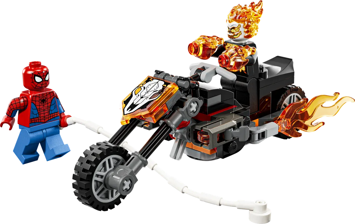 LEGO Marvel Spider-Man mod Ghost Rider på motorcykel 76335