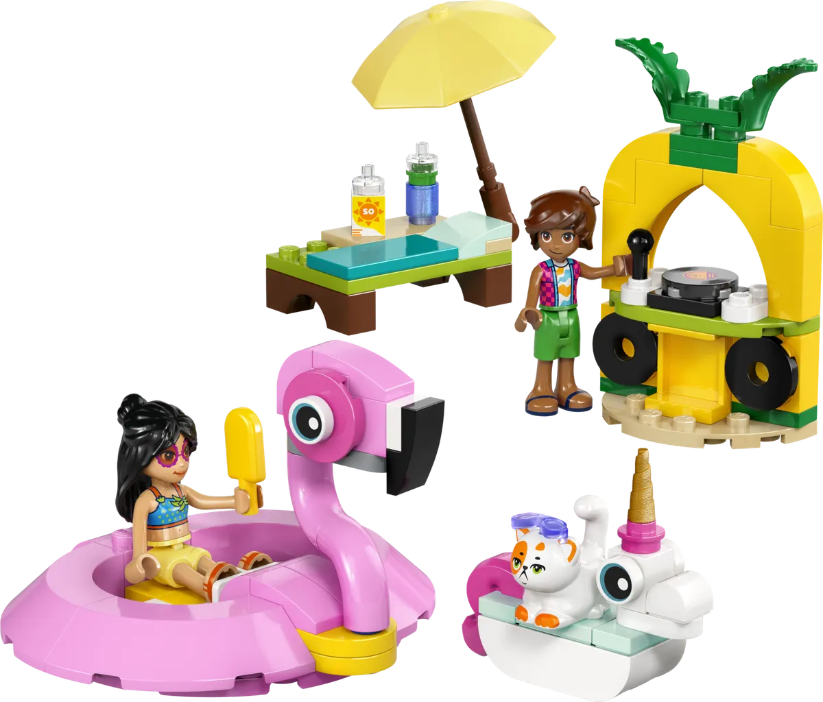 LEGO Friends Poolparty med enhjørning og flamingo 42658