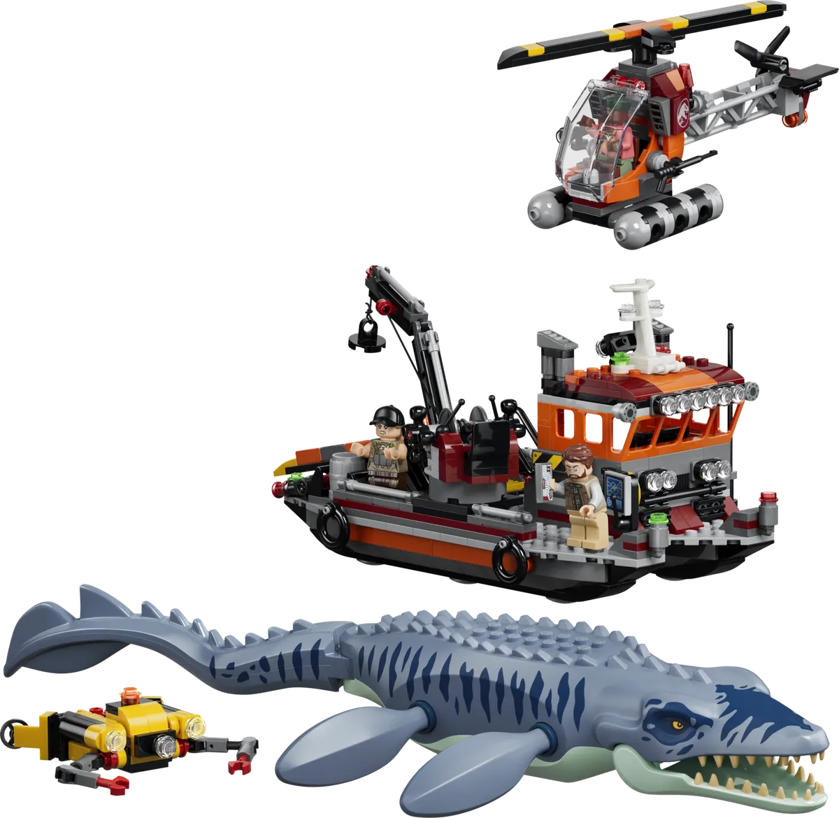 LEGO Jurassic World™ Mosasaurus-dinosaurens bådangreb 77983